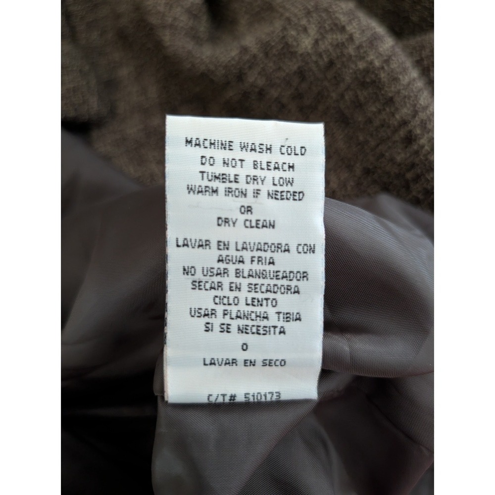 Danny & Nicole Blazer Womens 24W Brown Textured Shawl Collar 3/4 Sleeve - Picture 12 of 14